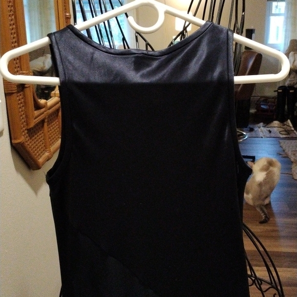 TAHARI navy VTG  Dress Beautiful Side slits sz 8 - Picture 7 of 10